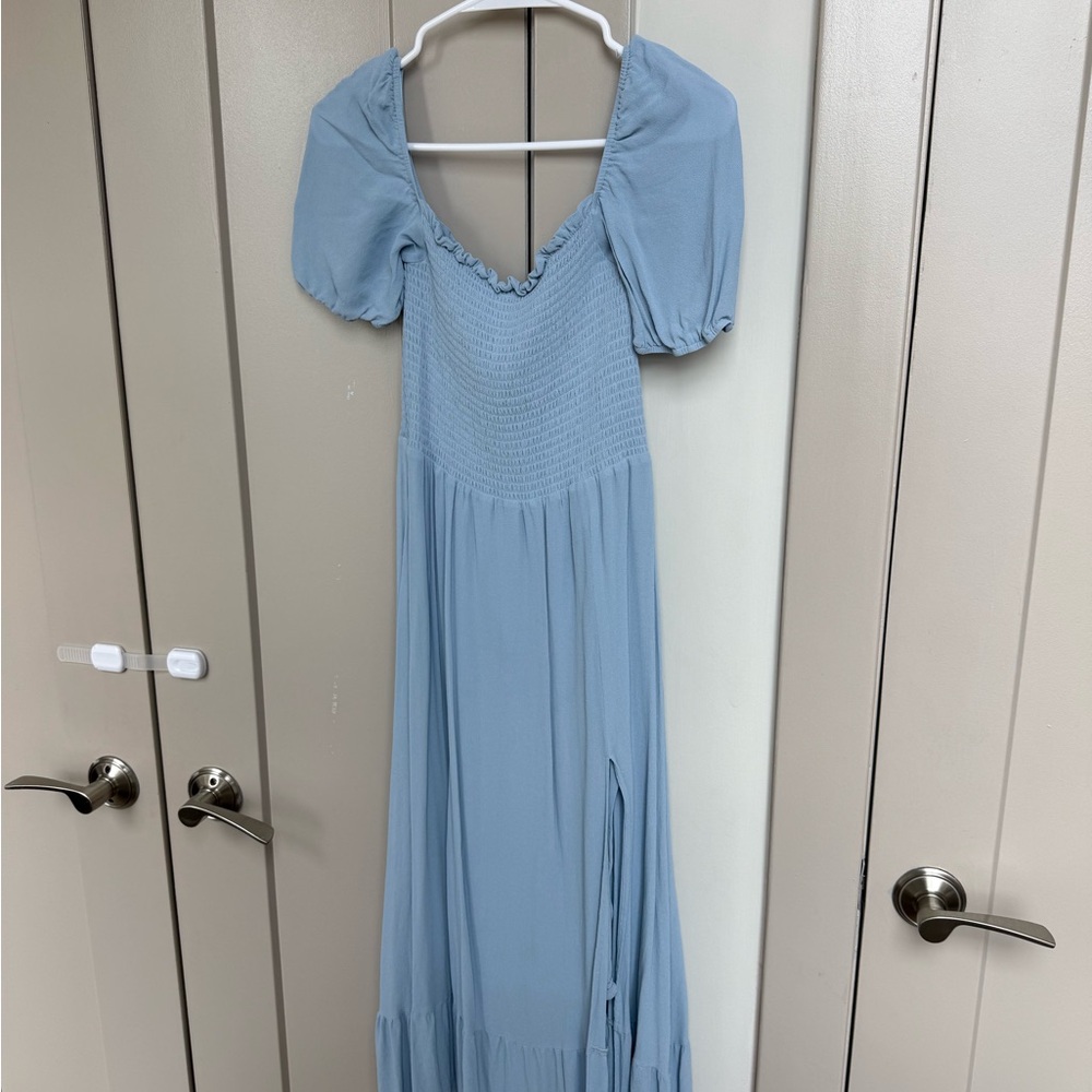 Reformation Meadow Dress in Light Blue - Picture 4 of 6